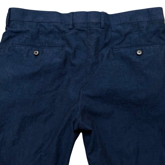 J.Crew Pants Mens Size 32x30 Ludlow Slim Fit Linen Blend Dress Suit Blue - Picture 4 of 8